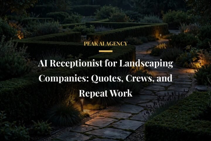 AI receptionist for landscaping companies booking estimate visits