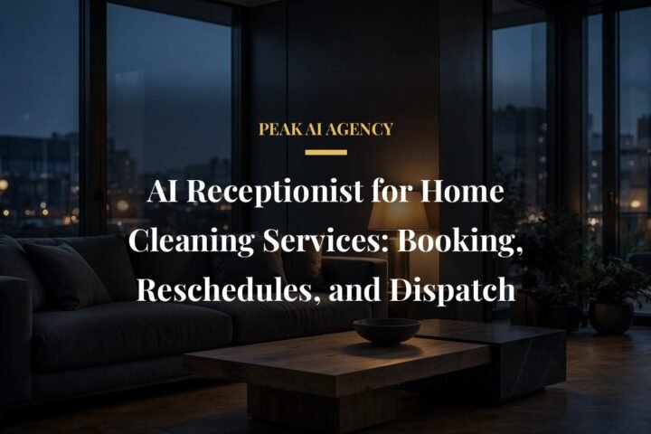 AI receptionist for home cleaning services managing bookings
