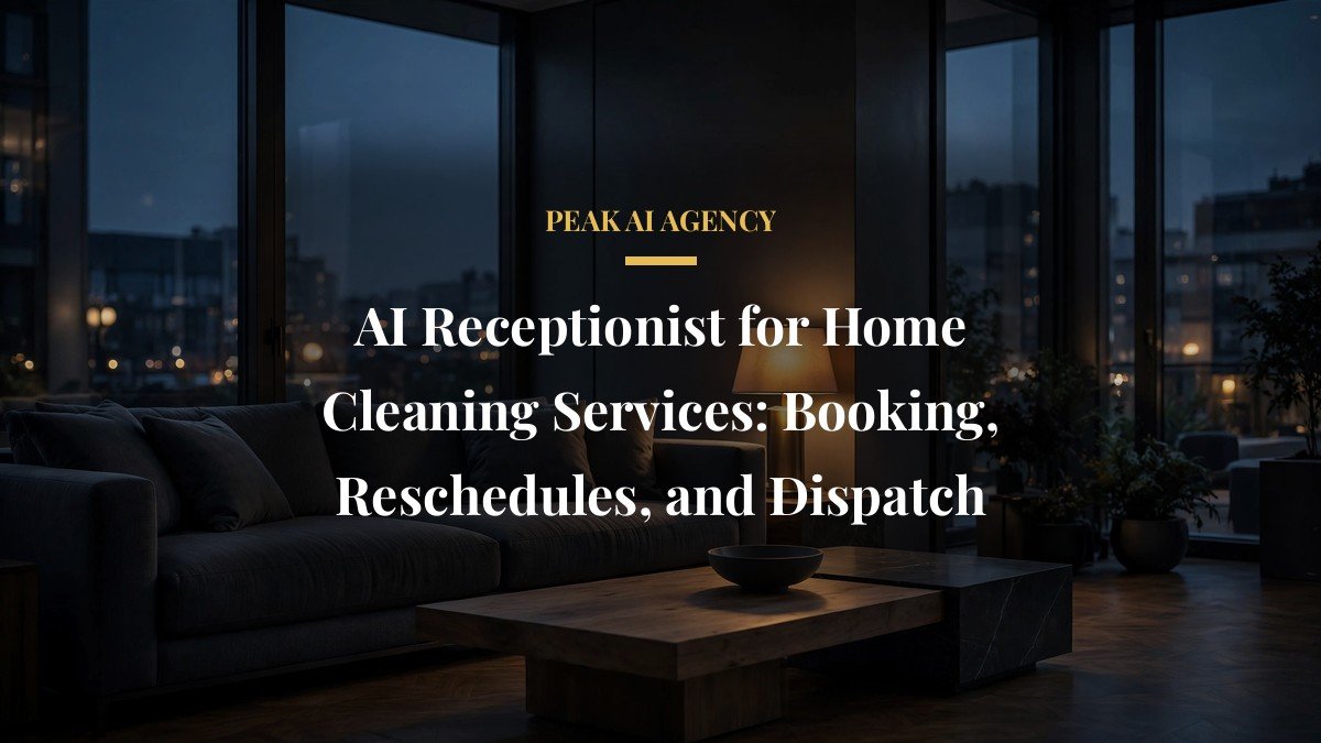 AI Receptionist for Home Cleaning Services: Booking, Reschedules, and Dispatch