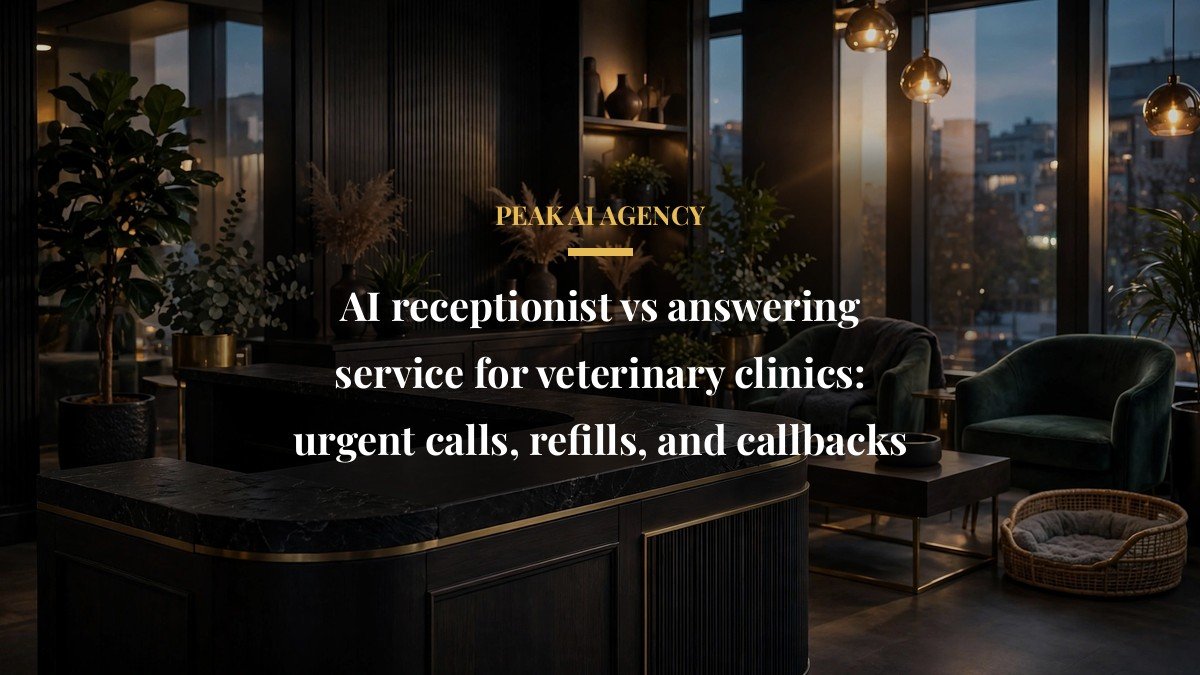 AI receptionist vs answering service for veterinary clinics: urgent calls, refills, and callbacks