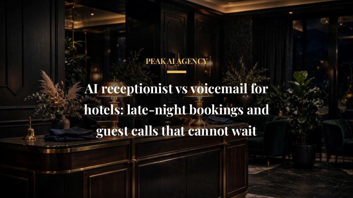 AI receptionist vs voicemail for hotels: late-night bookings and guest calls that cannot wait