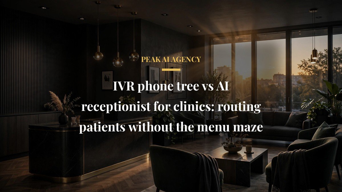 IVR phone tree vs AI receptionist for clinics: routing patients without the menu maze