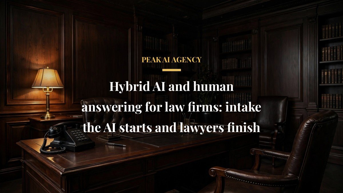 Hybrid AI and human answering for law firms: intake the AI starts and lawyers finish