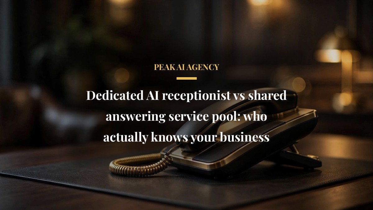 Dedicated AI receptionist vs shared answering service pool: who actually knows your business