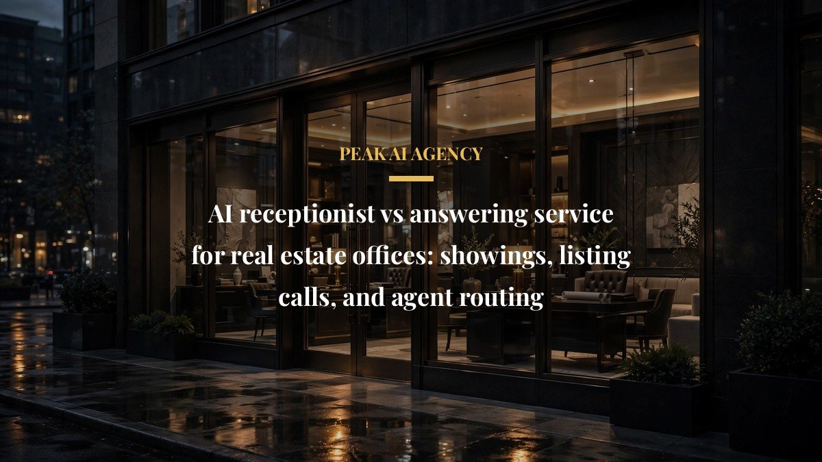 AI receptionist vs answering service for real estate offices: showings, listing calls, and agent routing