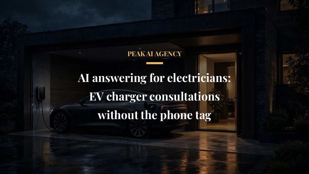 AI answering for electricians: EV charger consultations without the phone tag