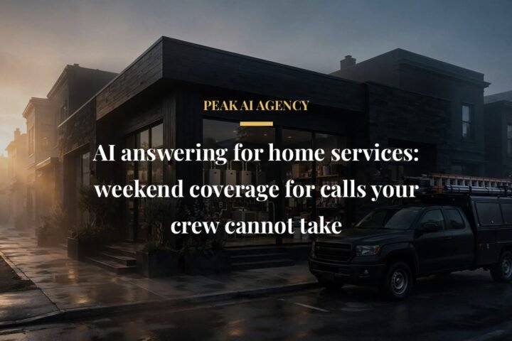 AI answering service covering weekend calls for a home services crew