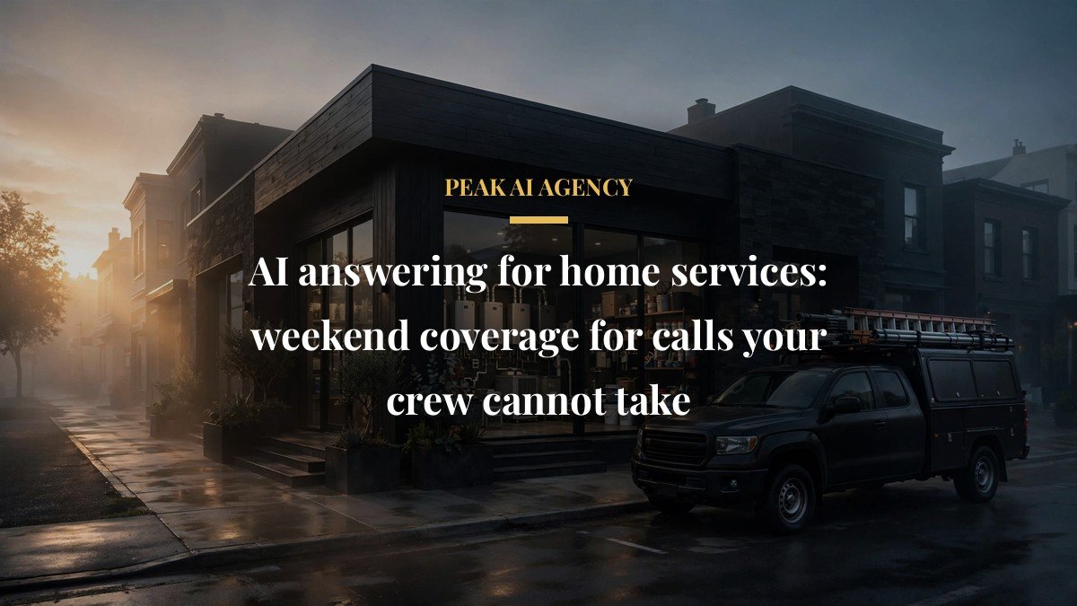 AI answering for home services: weekend coverage for calls your crew cannot take