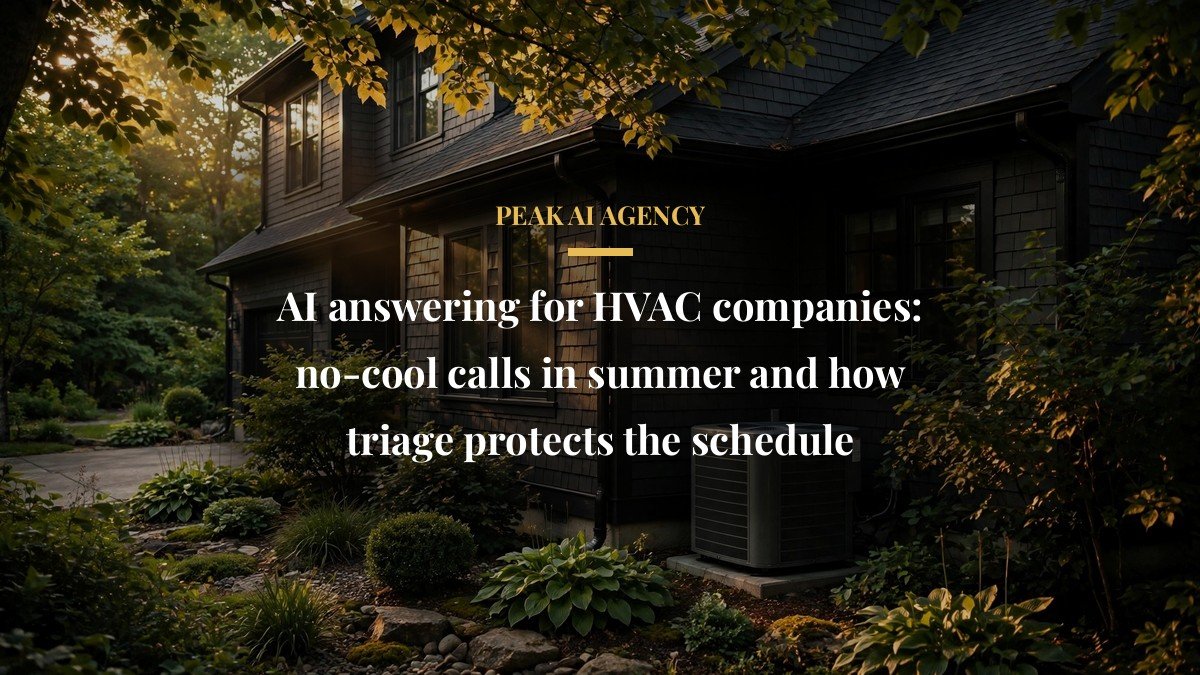 AI answering for HVAC companies: no-cool calls in summer and how triage protects the schedule