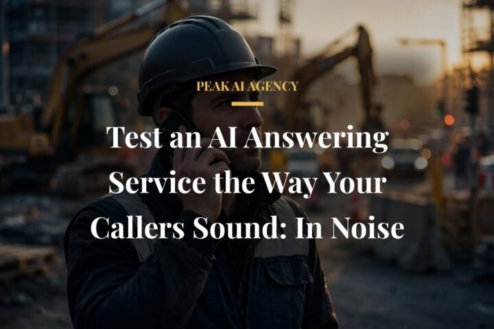 AI answering service understanding a caller on a noisy job site