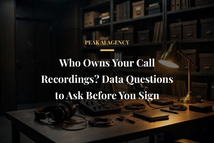 AI answering service call recordings and transcripts data ownership
