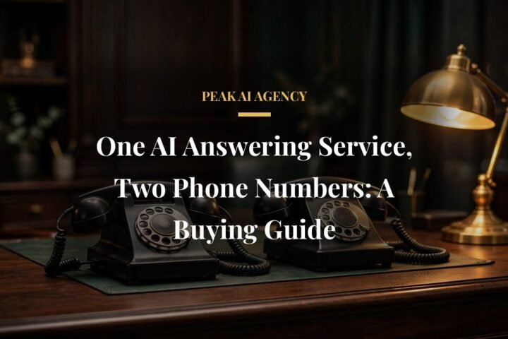 AI answering service handling two business phone numbers on one account