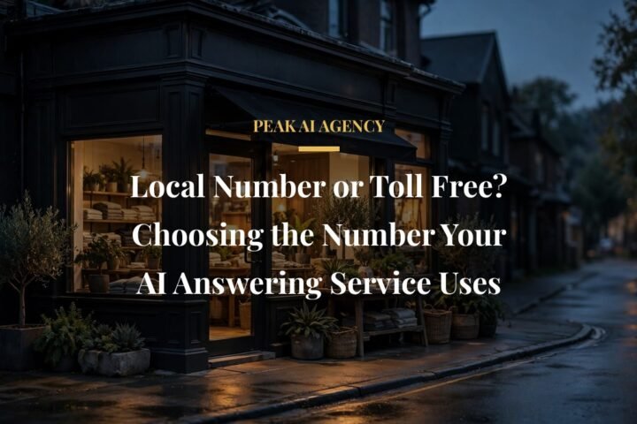 AI answering service local number versus toll free number choice