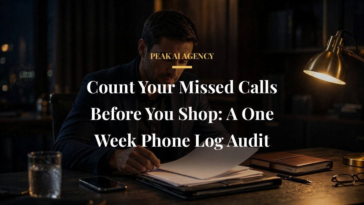 Count Your Missed Calls Before You Shop: A One Week Phone Log Audit