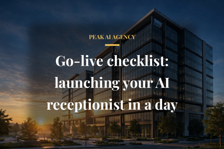 AI receptionist go-live checklist for launch day