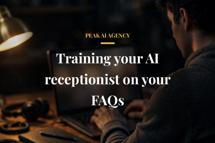 Training an AI receptionist on business FAQs
