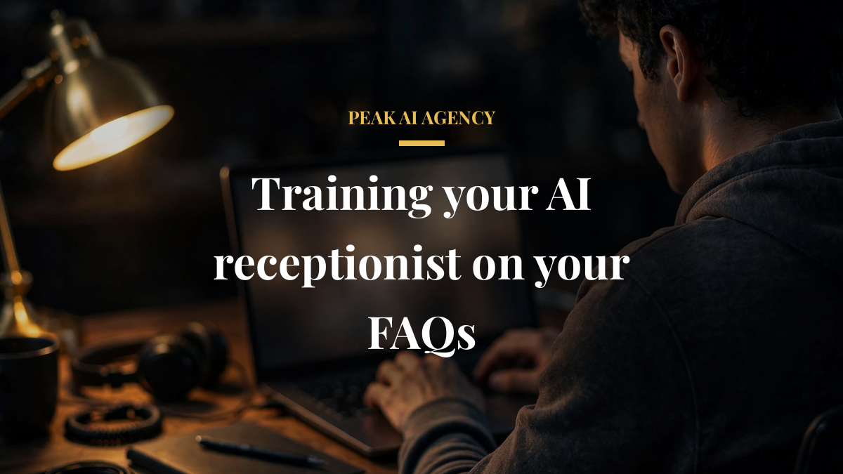 Training your AI receptionist on your FAQs