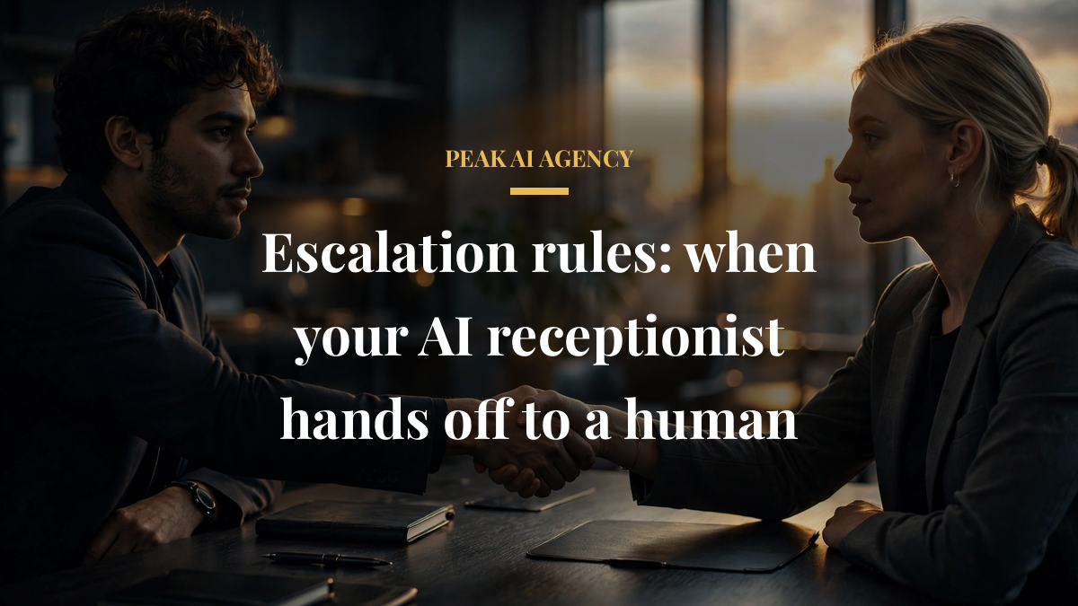 Escalation rules: when your AI receptionist hands off to a human
