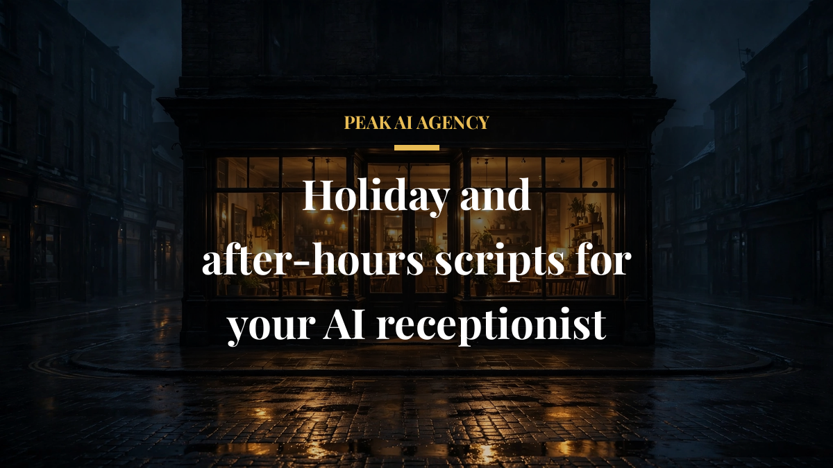 Holiday and after-hours scripts for your AI receptionist