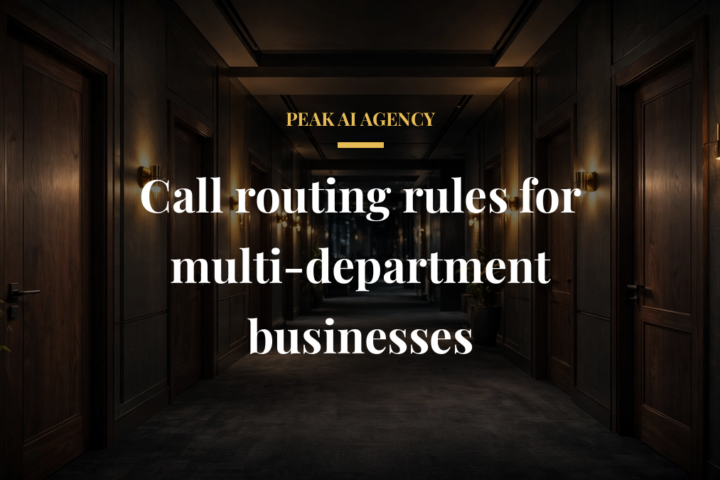 AI receptionist call routing rules for multi-department business