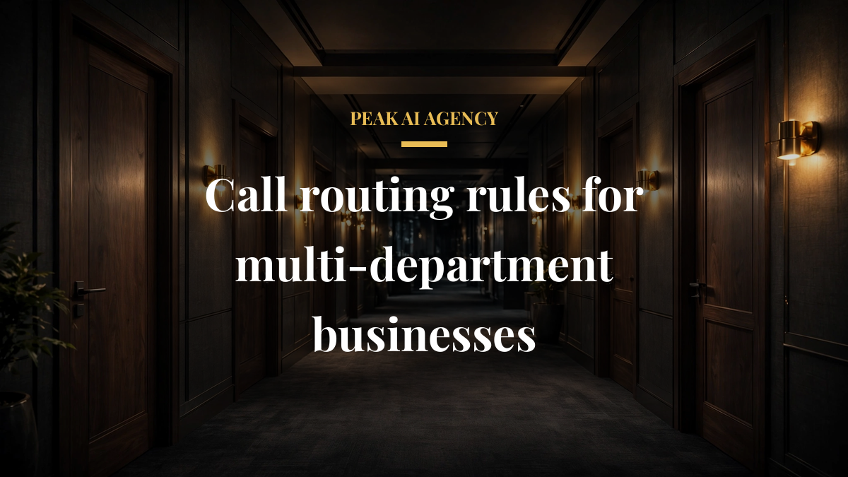 Call routing rules for multi-department businesses