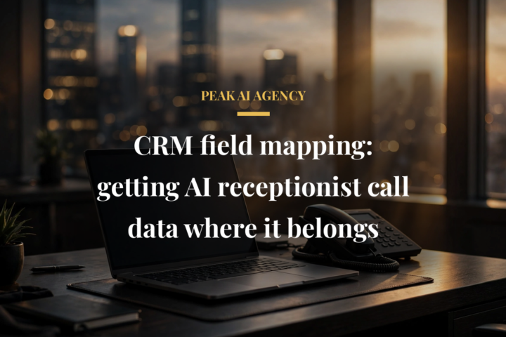 AI receptionist CRM field mapping for call data
