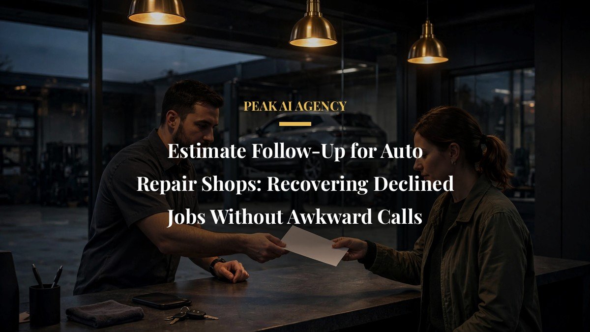Estimate Follow-Up for Auto Repair Shops: Recovering Declined Jobs Without Awkward Calls