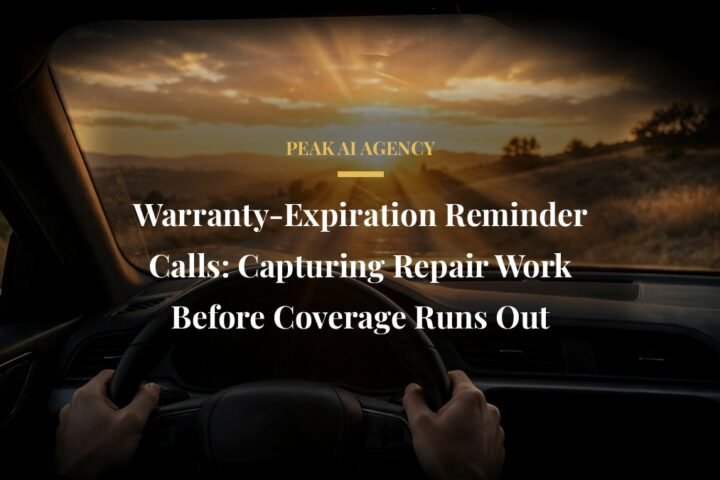 Car interior at sunset, AI receptionist warranty expiration reminder calls