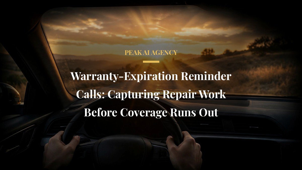 Warranty-Expiration Reminder Calls: Capturing Repair Work Before Coverage Runs Out