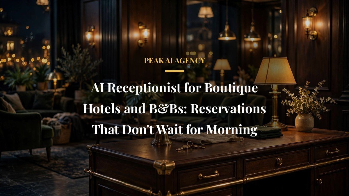AI Receptionist for Boutique Hotels and B&Bs: Reservations That Don’t Wait for Morning