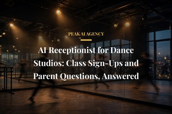 AI receptionist for dance studios answering parent class sign-up calls