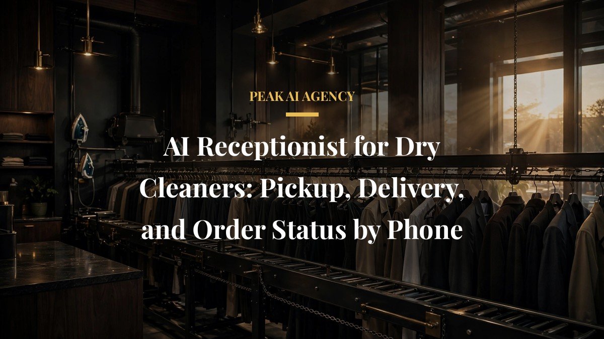 AI Receptionist for Dry Cleaners: Pickup, Delivery, and Order Status by Phone
