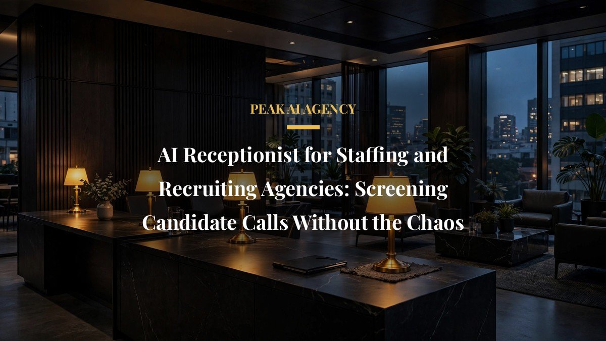 AI Receptionist for Staffing and Recruiting Agencies: Screening Candidate Calls Without the Chaos