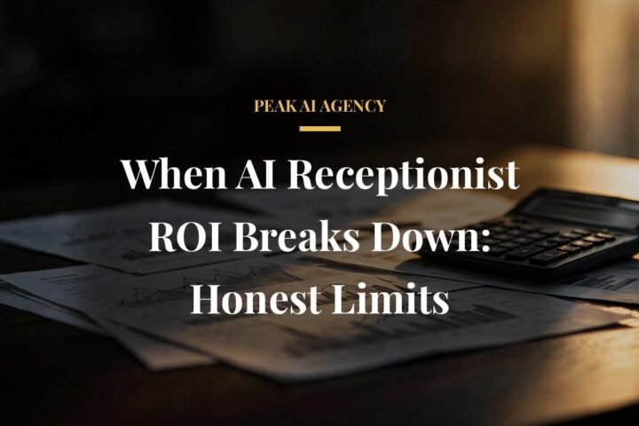 Financial papers and calculator representing the honest limits of AI receptionist ROI