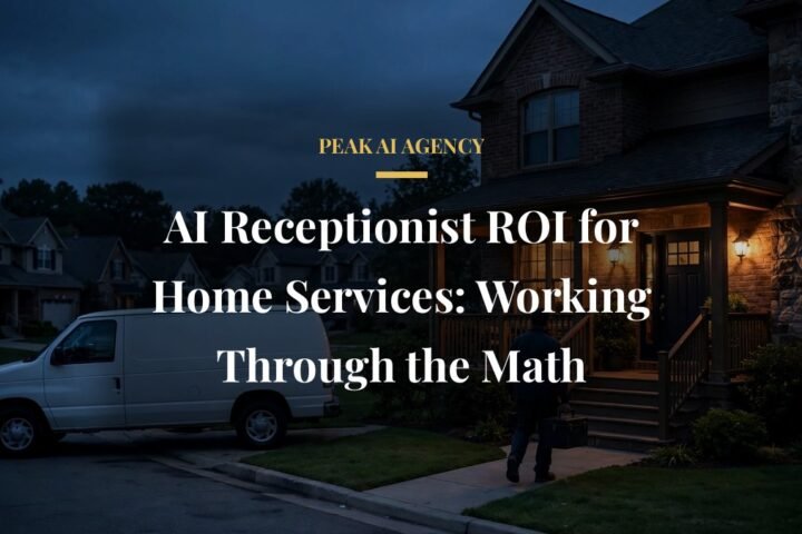 Home services technician van at dusk representing AI receptionist ROI for home services