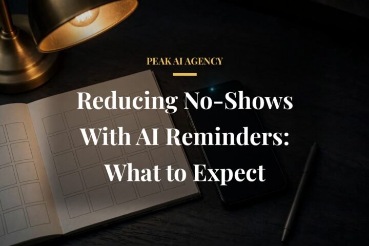 Smartphone reminder notification and planner representing AI reminders reducing no-shows