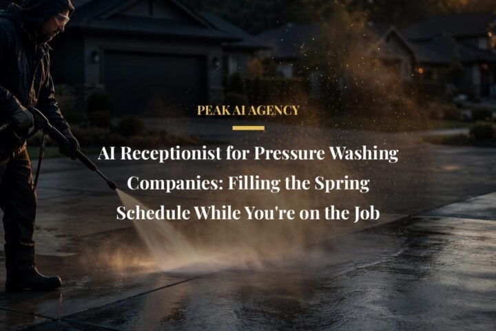 AI receptionist for pressure washing companies filling spring schedules