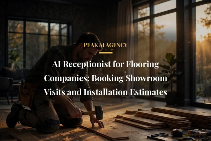 AI receptionist for flooring companies booking showroom visits and installation estimates