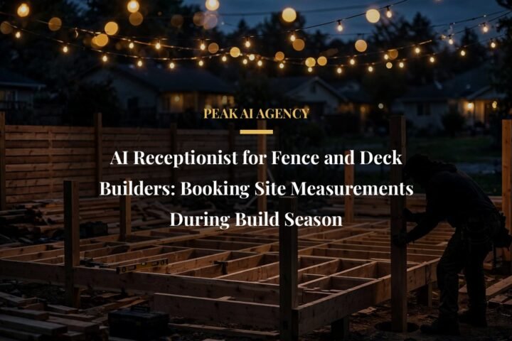AI receptionist for fence and deck builders booking site measurements