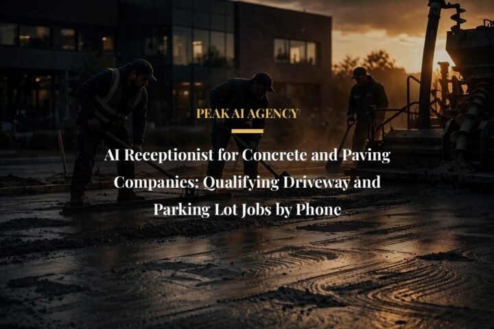 AI receptionist for concrete and paving companies qualifying jobs by phone