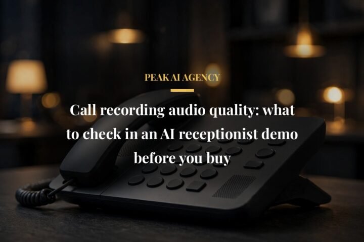 AI receptionist call recording quality demo checklist