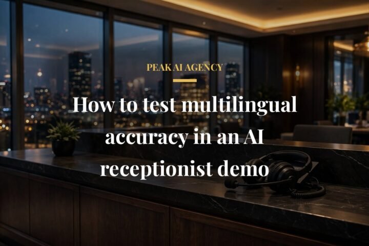Testing multilingual AI receptionist accuracy demo checklist