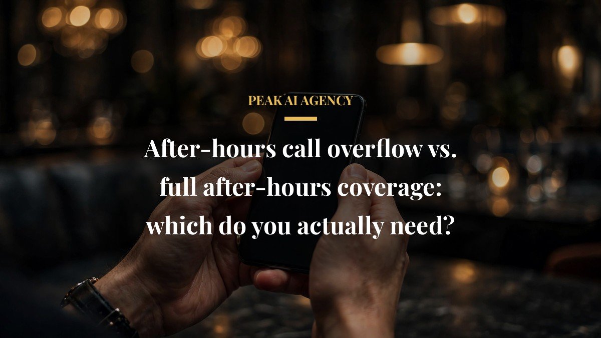 After-hours call overflow vs. full after-hours coverage: which do you actually need?