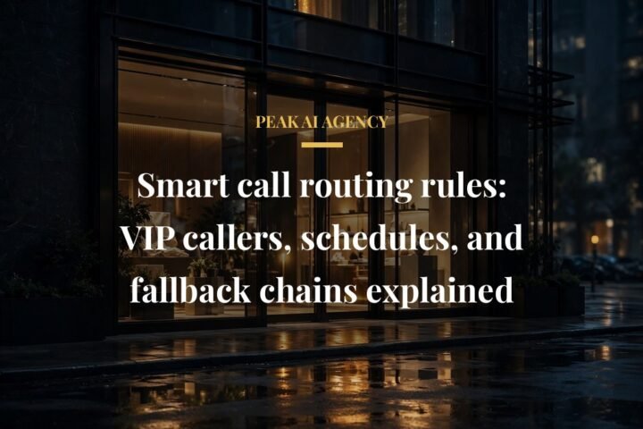 AI receptionist smart call routing rules VIP fallback chains