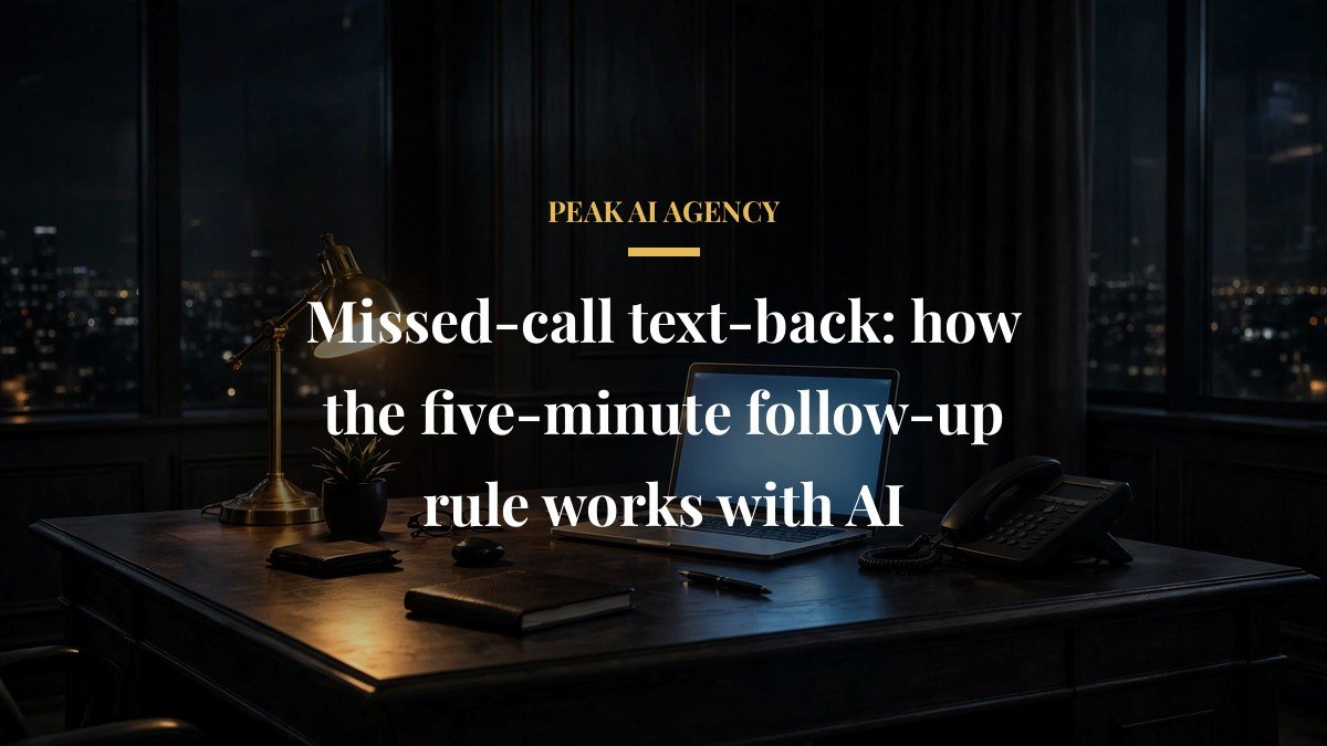 Missed-call text-back: how the five-minute follow-up rule works with AI