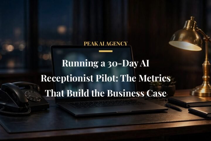 30-day AI receptionist pilot metrics for business case