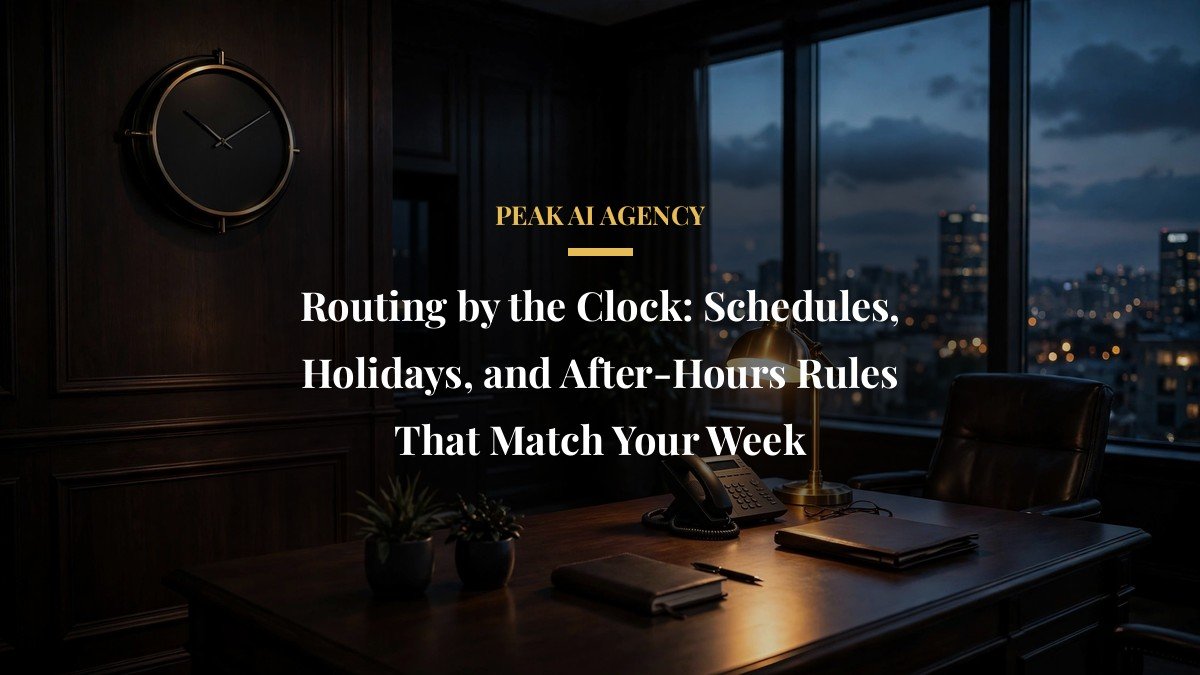 Routing by the Clock: Schedules, Holidays, and After-Hours Rules That Match Your Week