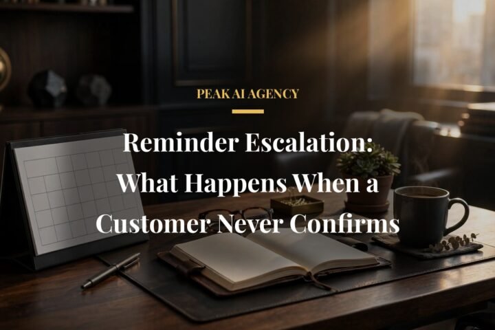 AI receptionist appointment reminder escalation unconfirmed bookings