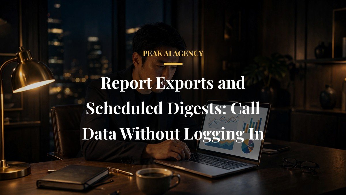 Report Exports and Scheduled Digests: Call Data Without Logging In