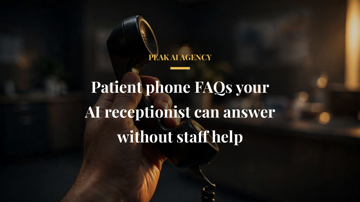 Patient phone FAQs your AI receptionist can answer without staff help